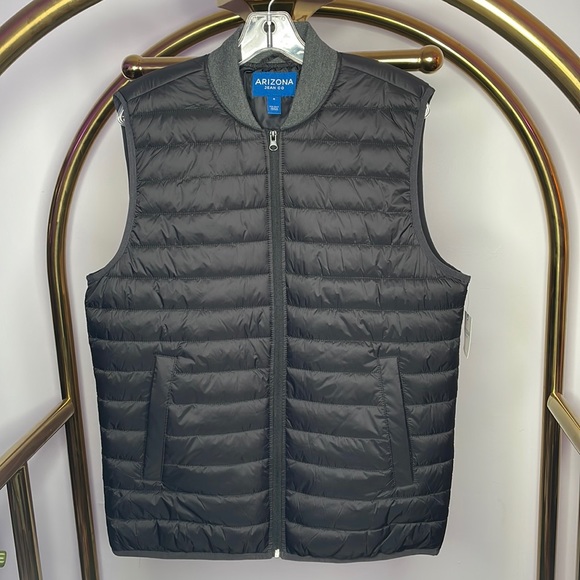 Arizona Jean Co | Black Grey Puffer Vest - Picture 3 of 8